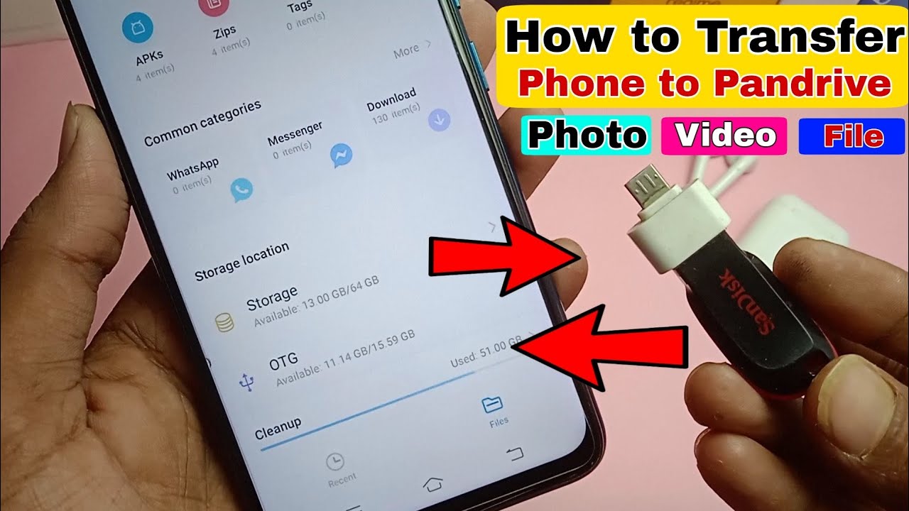 Mobile se Pendrive mein Kaise Transfer Karen Photo, Video, Music, Document, File