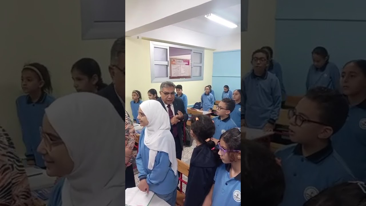 اللواء طارق مرزوق محافظ الدقهلية  فى زيارة مفاجئة لمدرسة المنصورة المتميز للغات ٢ بمدينة المنصورة