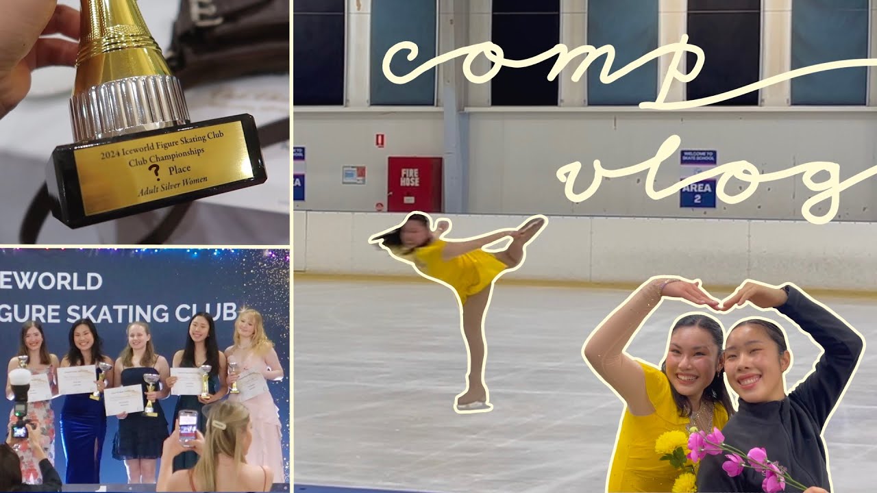 figure skating competition vlog⛸️// club championships 2024🏆 (adult silver women full program)