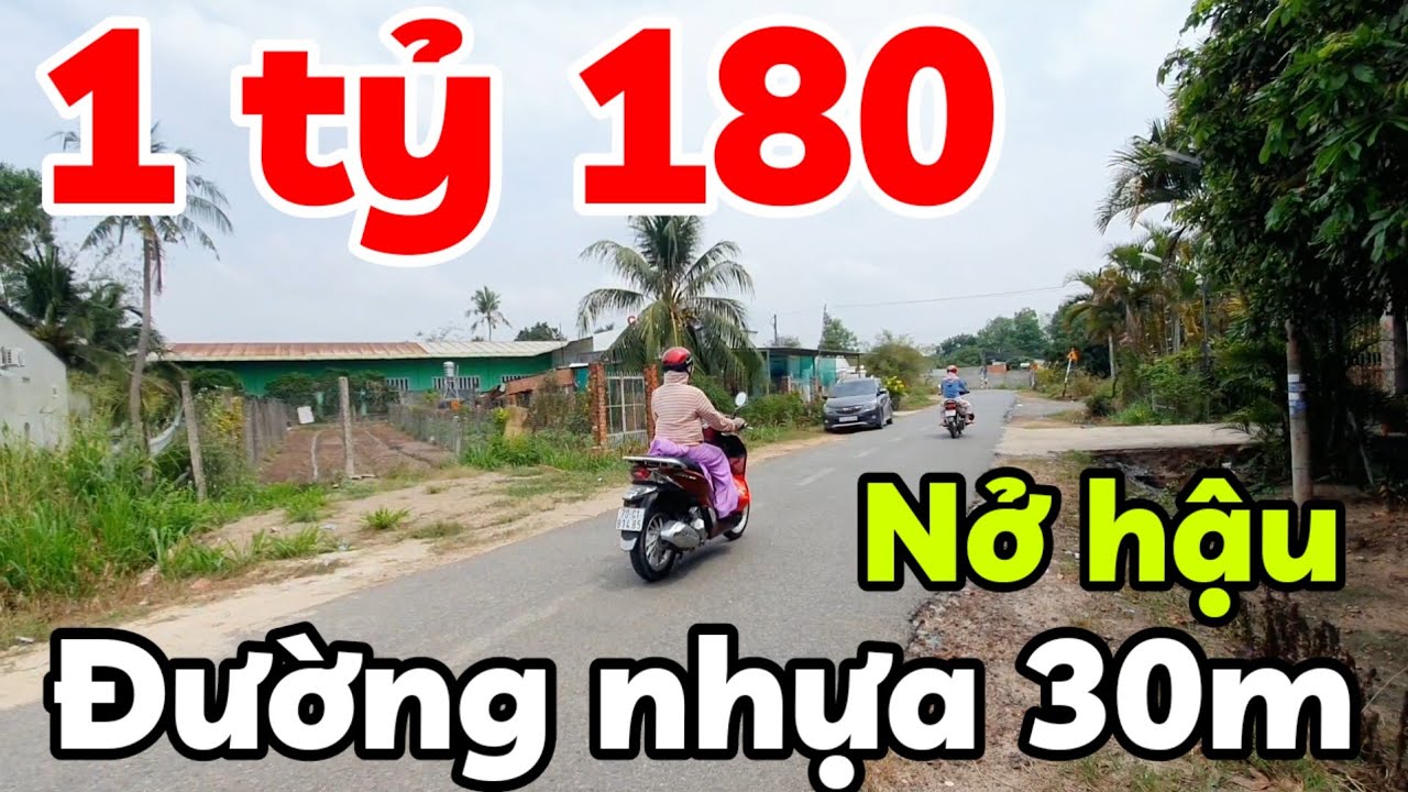 Đất nở hậu 261m2 mặt tiền đường nhựa giá 1 tỷ 180 triệu gần Chợ Long Hải phường Long Hoa Tây Ninh