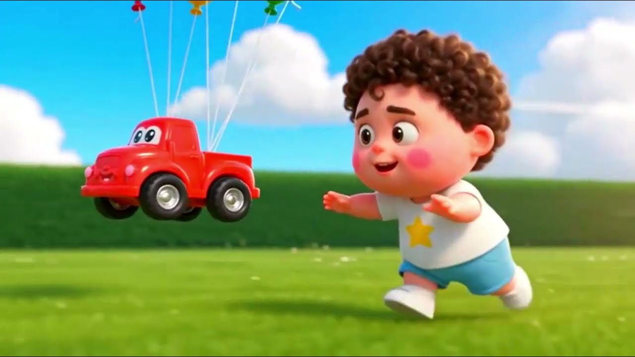 Five Little Balloons 🎈 Up, Up, Truckie! | Counting Song for Kids | KidMentor