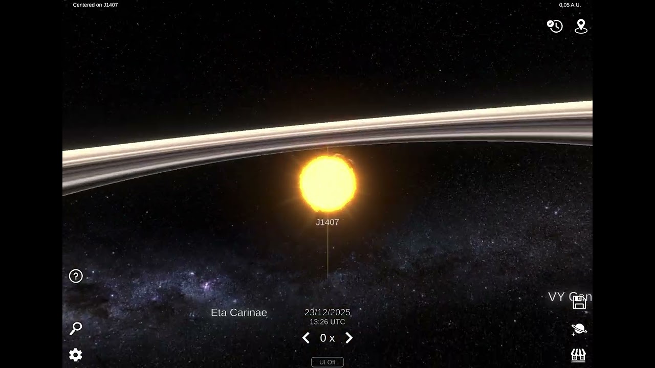 Solar system simulator on iPad WiFi 11th generation.
