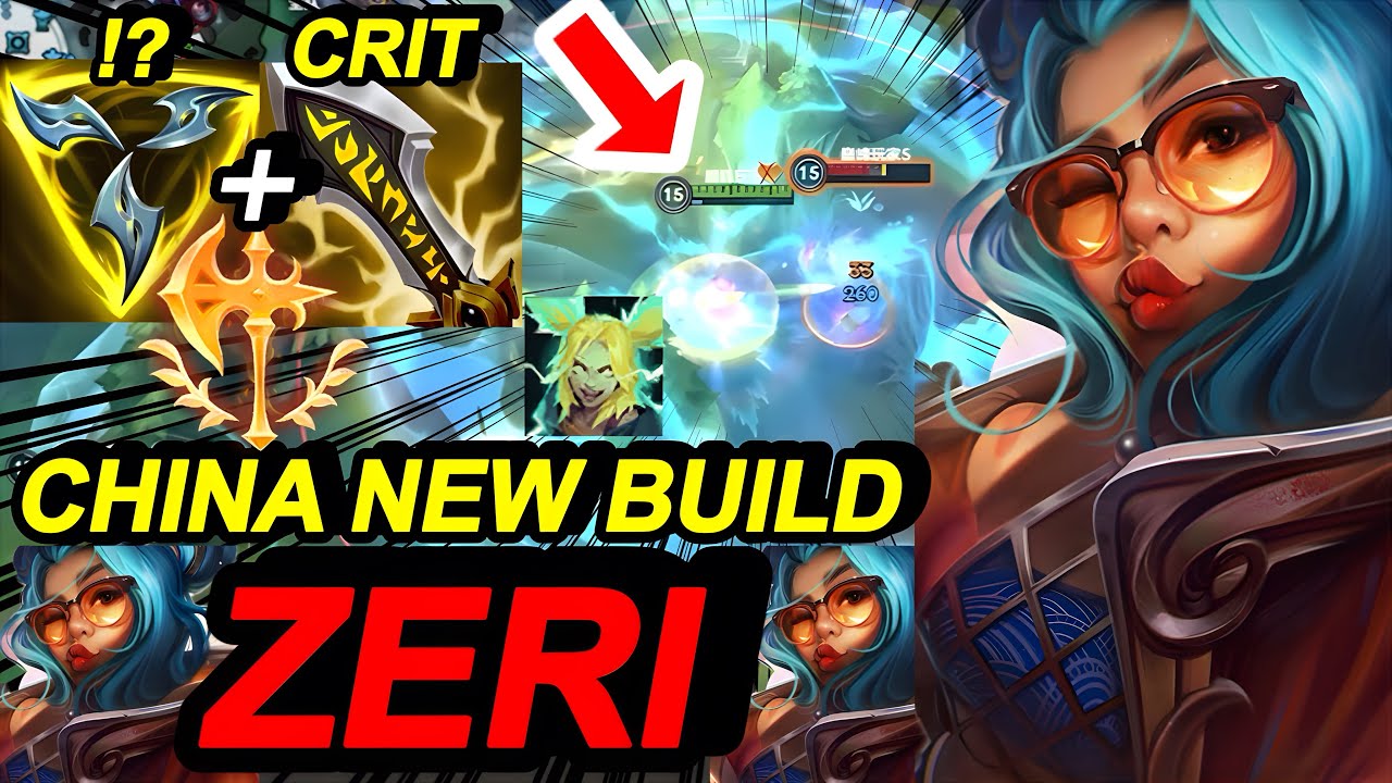 Wild Rift China Zeri Adc - Trinity Force OP Broken Item - Build Rune - China Server Rank Gameplay