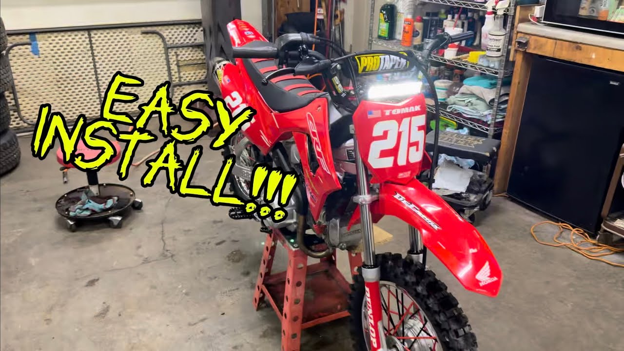 Crf110 $20 EBay Light Bar Installed (This kit has everything!!!)