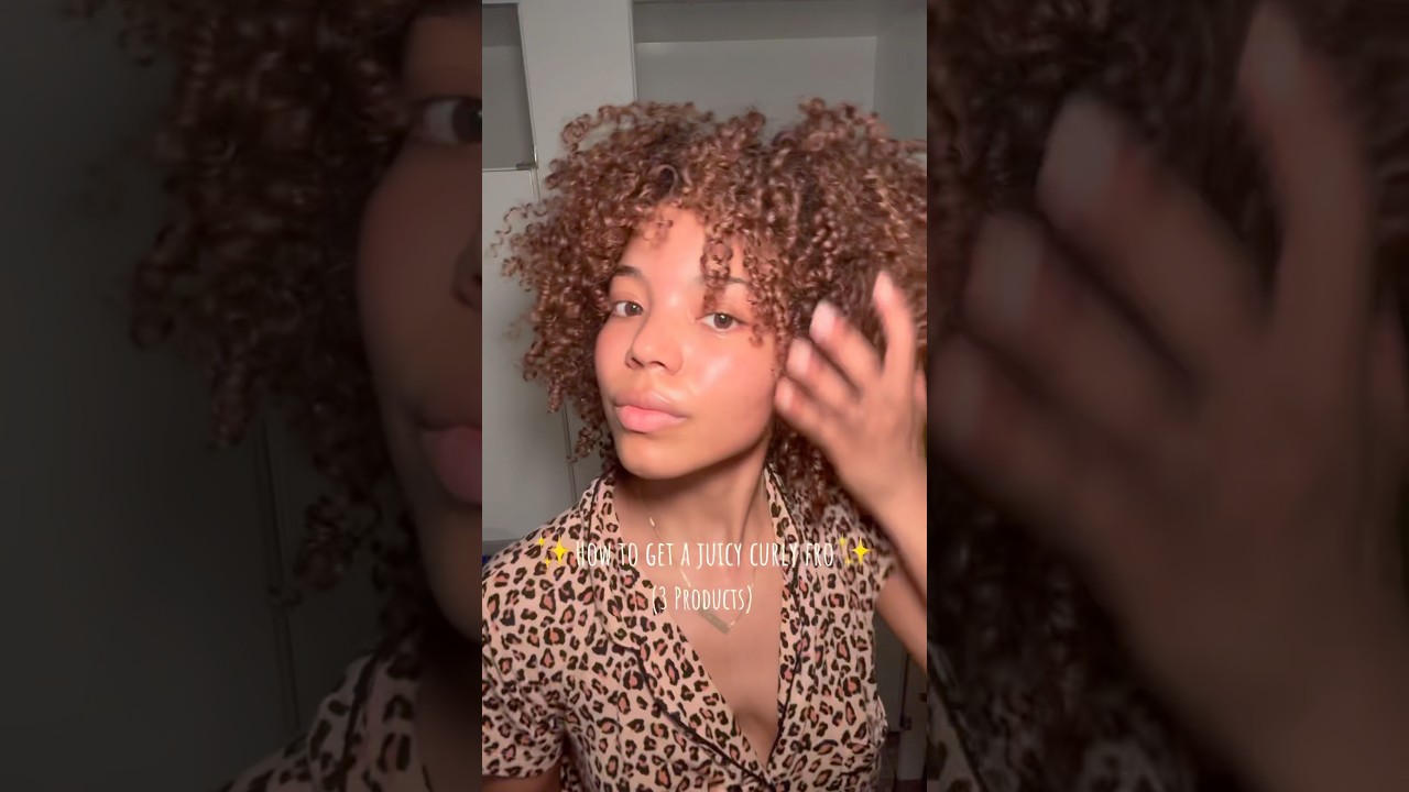 Juicy fro‼️#curls #fro #curlyfro #blackhair #3c