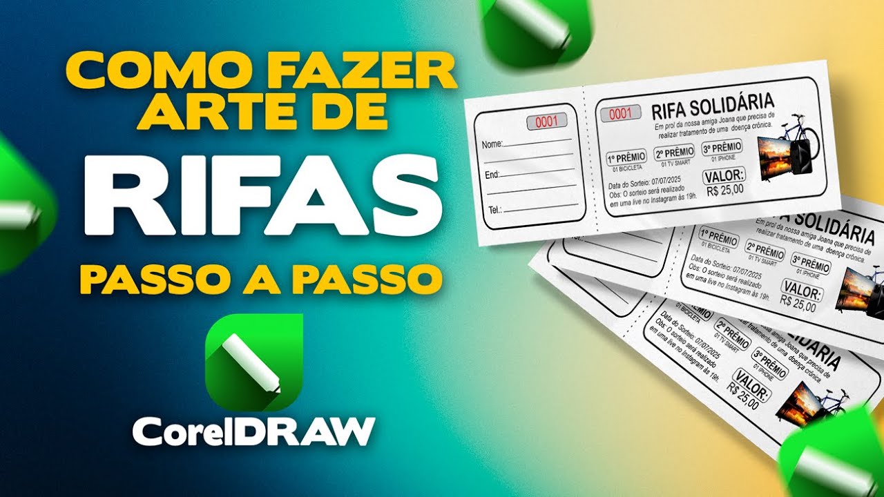 Como fazer arte de RIFA no CorelDraw - Passo a Passo