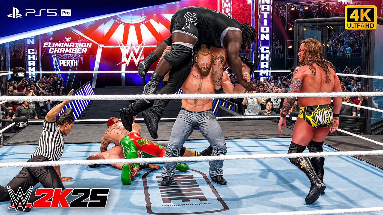 WWE 2K25 - Legendary 6 Man Elimination Chamber Match | PS5™ Pro [4K60]
