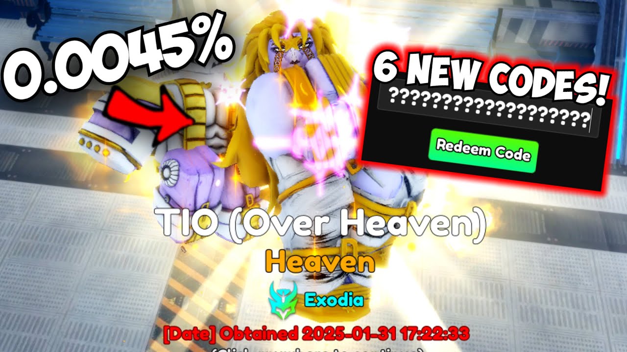 [CODE] Getting the 0.0045% DIO OVER HEAVEN in New Anime Guardians Update!