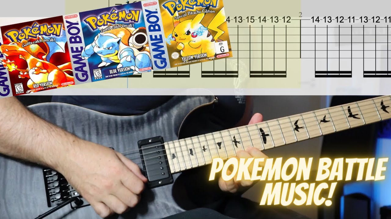 Pokemon Battle Music - Guitar Cover | Playthrough (with Tabs)