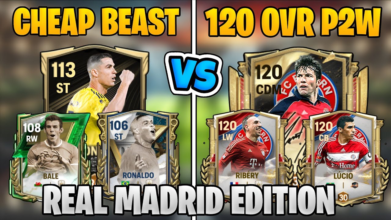 Cheap Beast REAL MADRID VS 120 OVR P2W team in FC Mobile