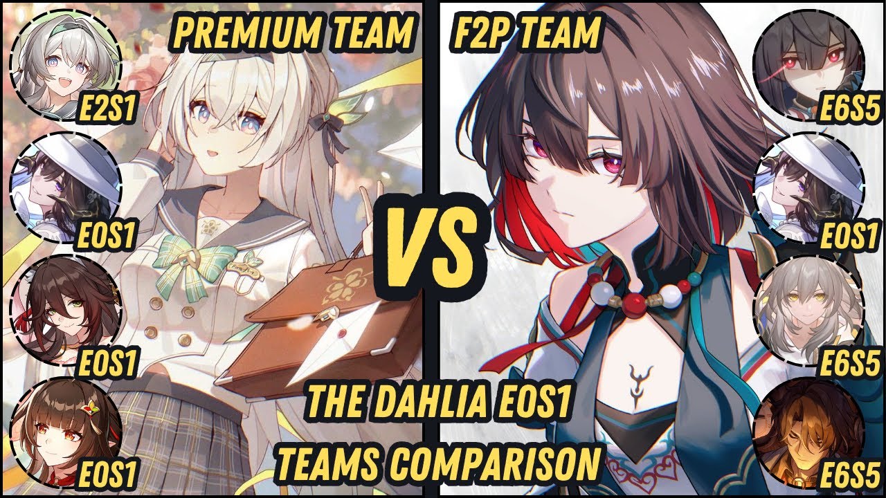 The Dahlia E0S1 Team Comparison F2P Team vs Premium Team | Memory of Chaos 3.8 #thedahlia #firefly