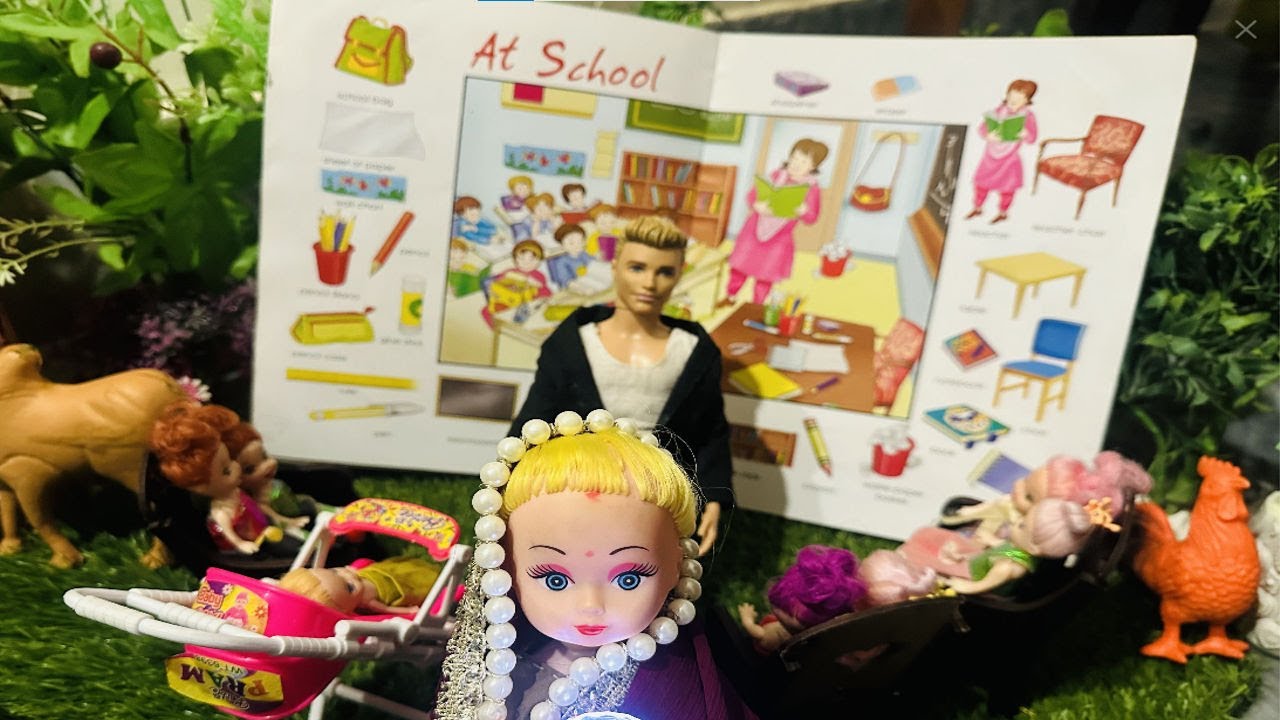 Barbie Doll house toys All Day Routine In Indian Village/kajol Ki Kahani 431 video/Barbie Doll Story