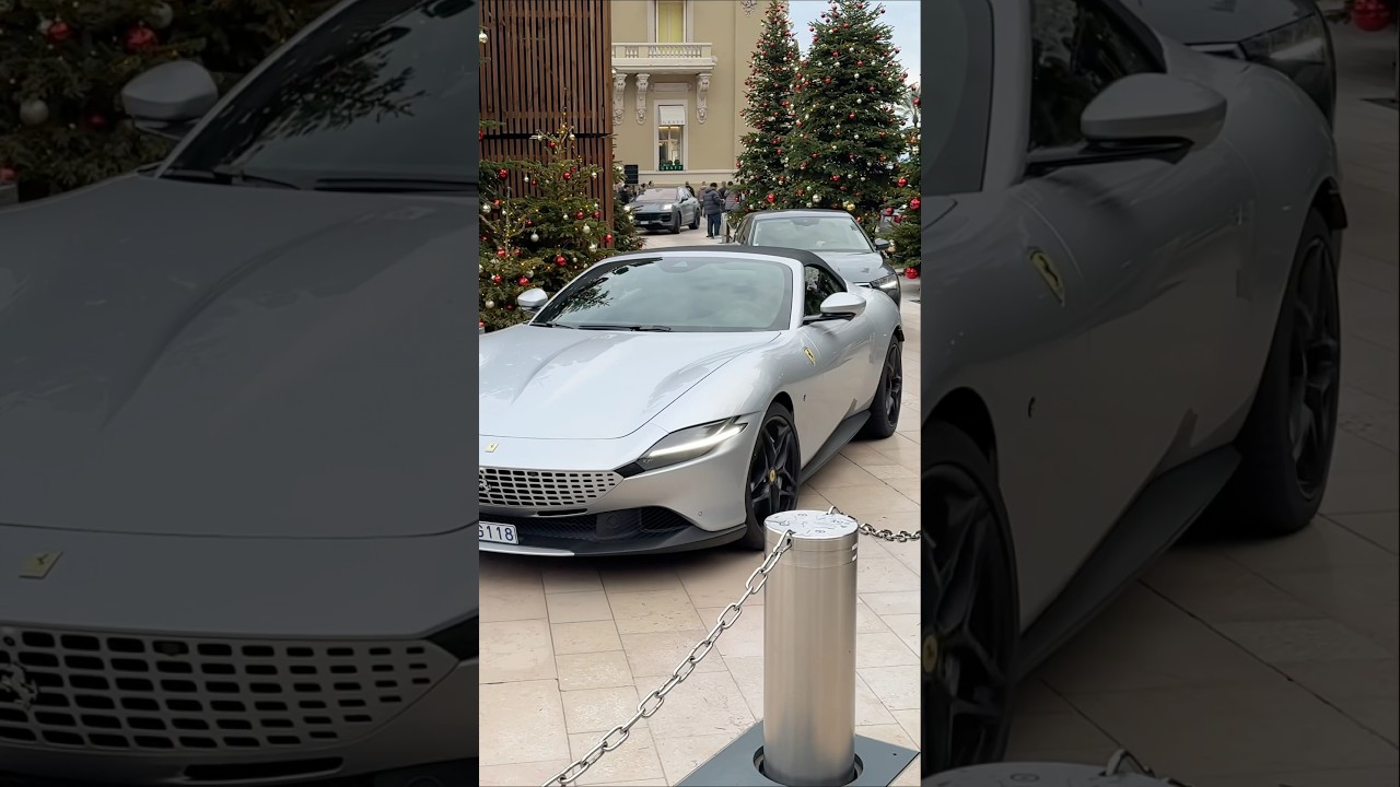 Ferrari Lady in Monaco enjoying her Roma Spider 