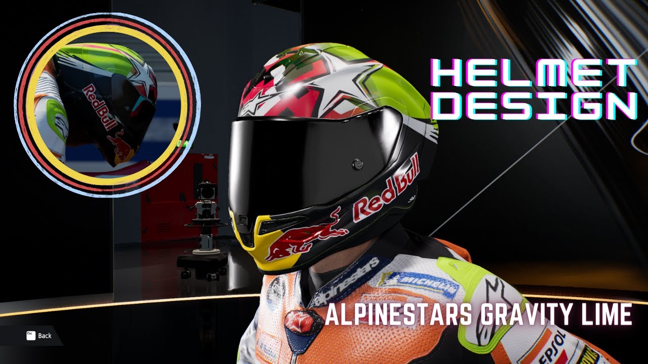 MOTOGP24 Alpinestars Lime Gravity Simple Design Helmet