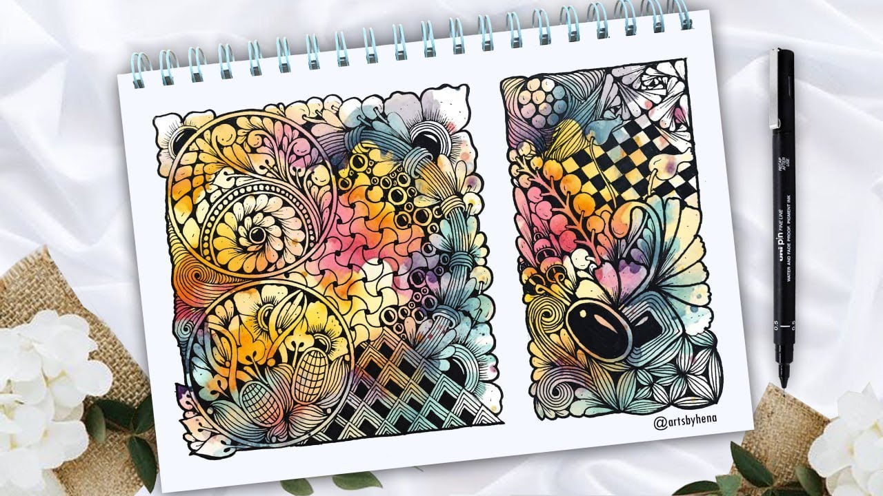 How To Draw Tangle Art || Creative Zentangle Art
