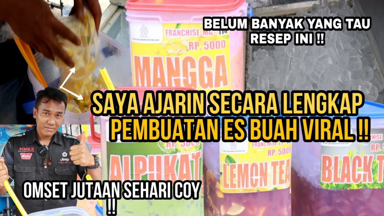 IDE USAHA ES BUAH VIRAL‼️BONGKAR RESEP ES BUAH VIRAL‼️USAHA CEPAT BALIK MODAL OMSET JUTAAN SEHARI