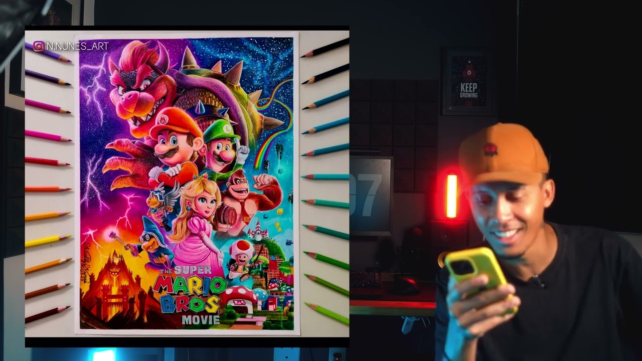 REAGINDO AOS DESENHOS DO SUPER MARIO BROS - Desafio Art Rodrigues