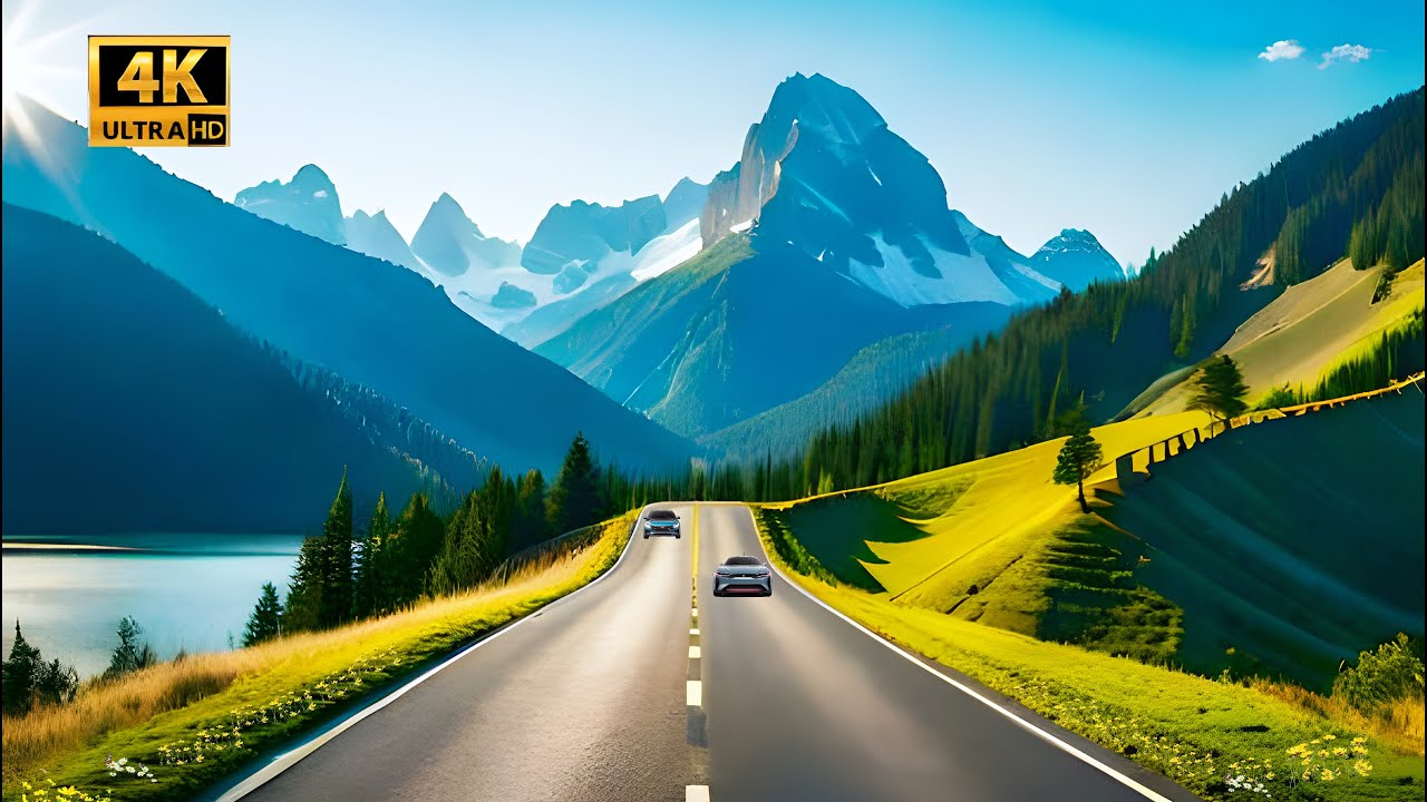 Early spring exciting Drive along Switzerland St.Morit—Silvaplana—Sils Lake—Malojapass to Italy 🚗 4K