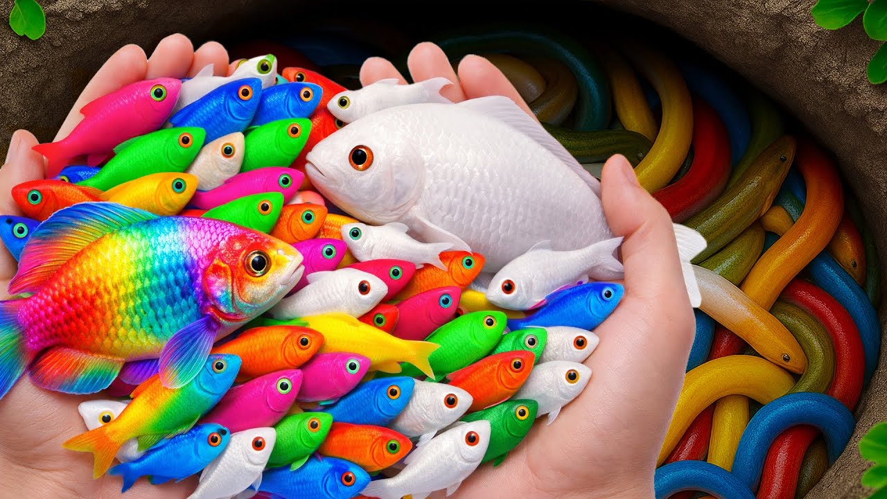 Catch Beautiful Ornamental Fish in COLORFUL EEG, Baby Turtles, Frogs, Platinum Guppies, Green Prawns