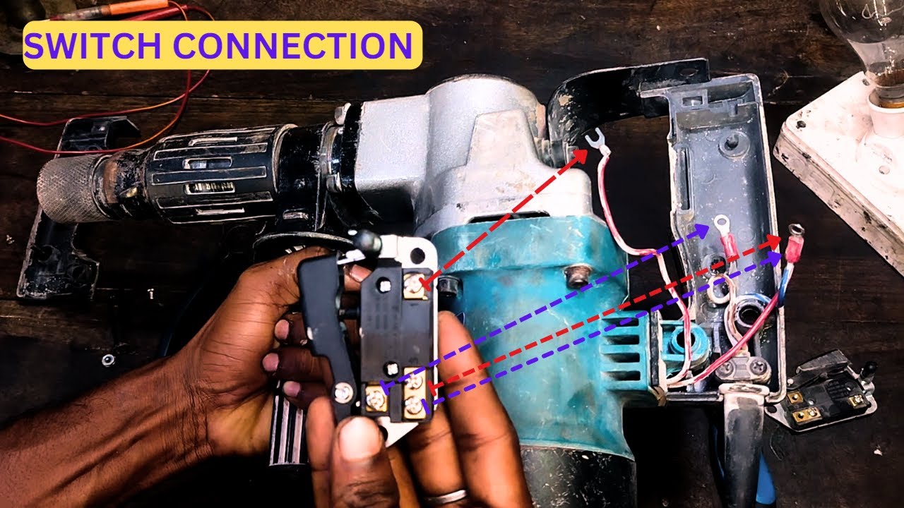 0810 braker switch connection / 5kg braker machine switch fitting / how to repair braker machine
