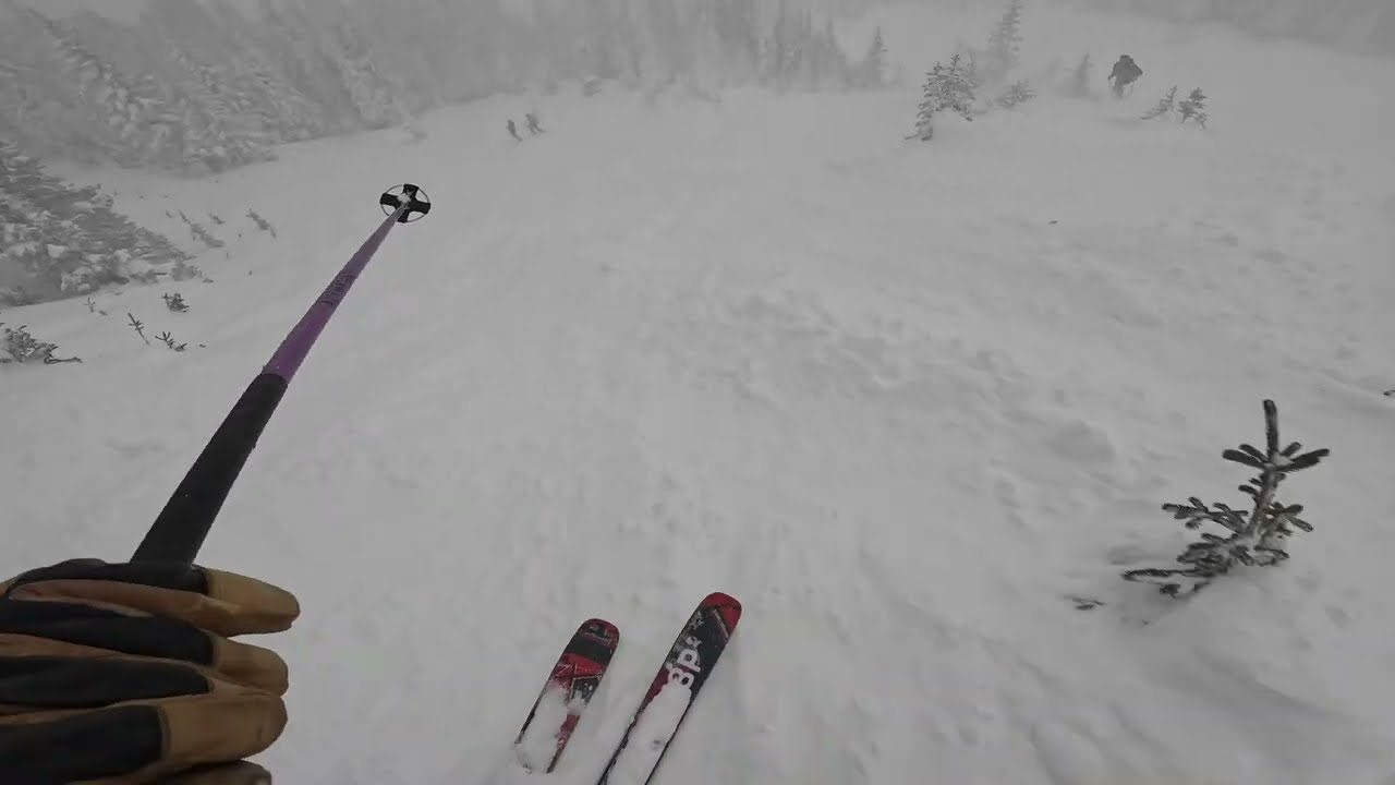 Storm Skiing During 4 Foot Blizzard at Crested Butte Mountain Resort