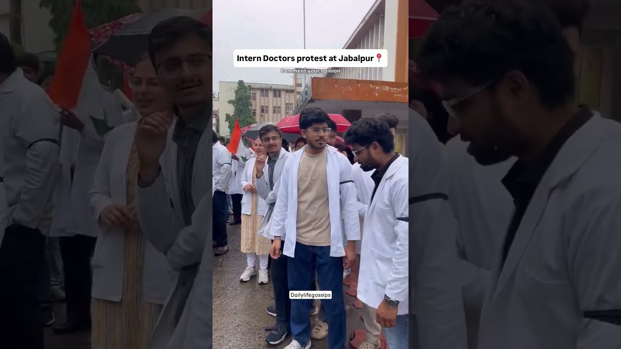 Intern Doctors protest in jabalpur | #viral #protest #jabalpur
