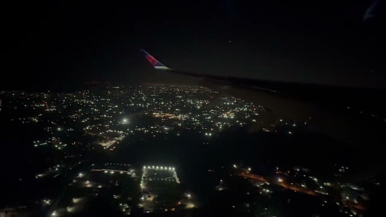 Arriving In Johannesburg From Atlanta On A Delta A350-900XWB Jetliner Aircraft (4K)