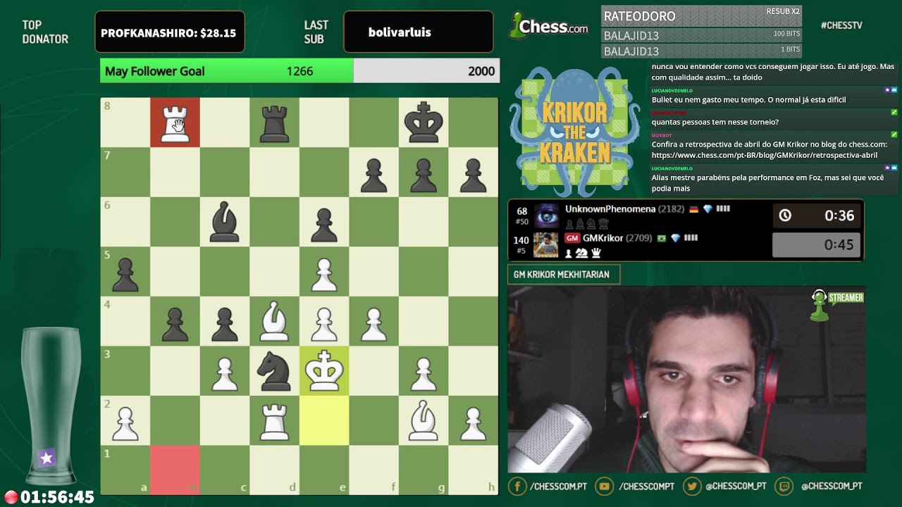 ♕Queen UnknownPhenomena♕ (2182) vs. GM Krikor Mekhitarian (2709)!