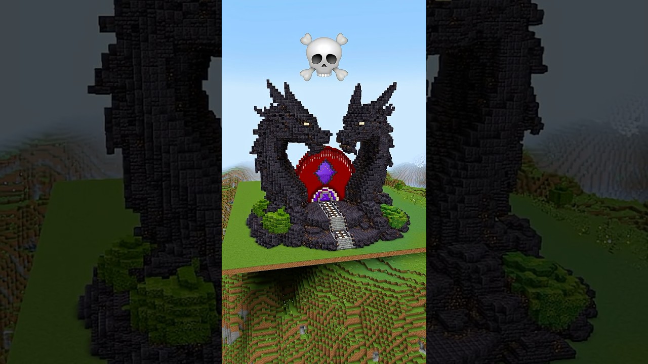 Minecraft Nether Portal House Build Battle - Noob vs Pro vs Hacker vs God #shorts #minecraft