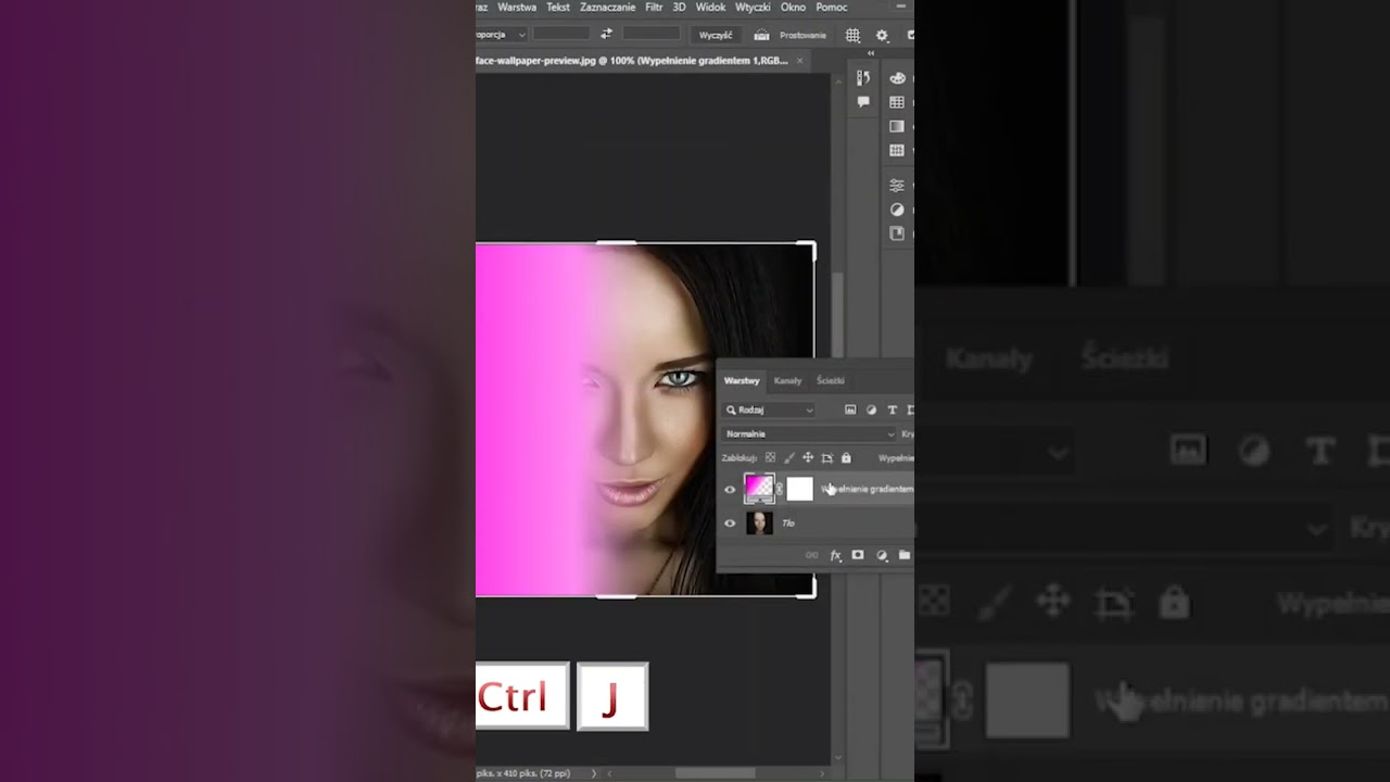 dual color pink cyan #photoshop #photoshoptutorial