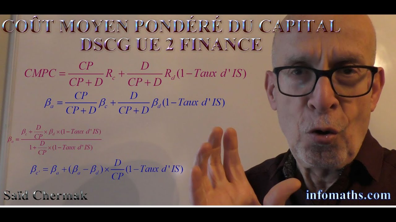 DSCG UE 2 FINANCE. COÛT MOYEN PONDERE DU CAPITAL ET TAUX D'ACTUALISATION