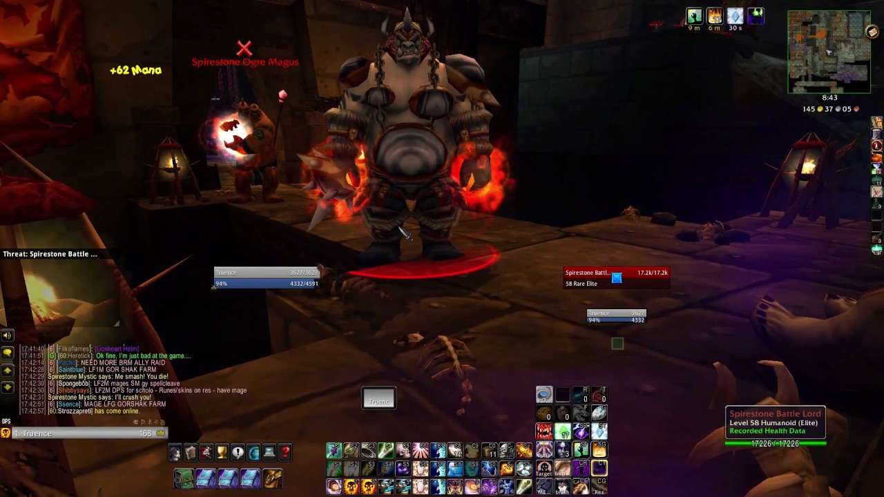 Shadow Priest solo Spirestone Battle Lord & Highlord Omokk (LBRS)