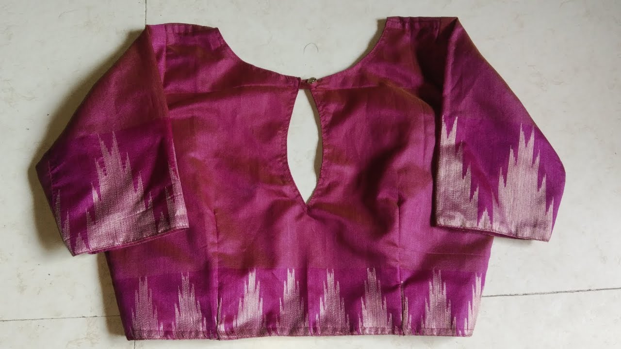 बोट नेक ब्लाउज डिजाइन.... Boat neck back neck design