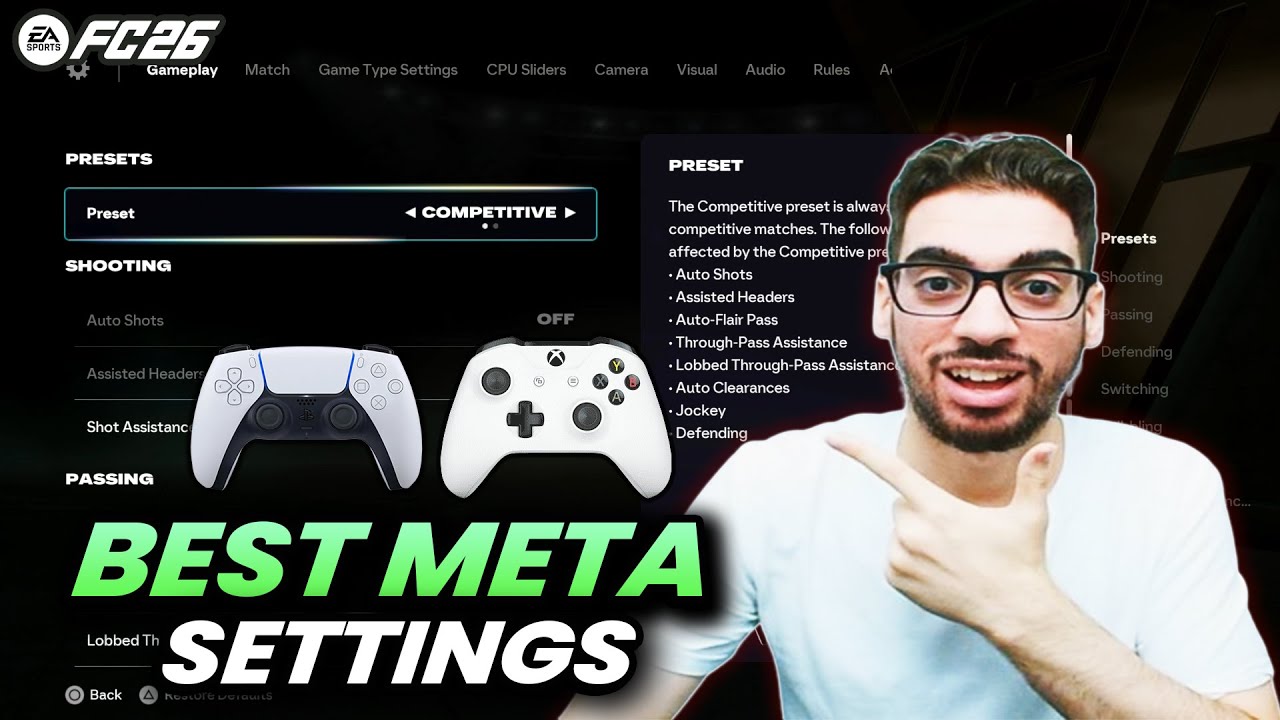 ЛУЧШИЕ НАСТРОЙКИ META-контроллера, игрового процесса и камеры в FC 26 Ultimate Team