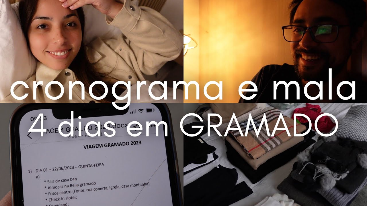 Cronograma de viagem para 4 dias em Gramado | Fiz nossas malas | O que levamos para 4 dias de viagem