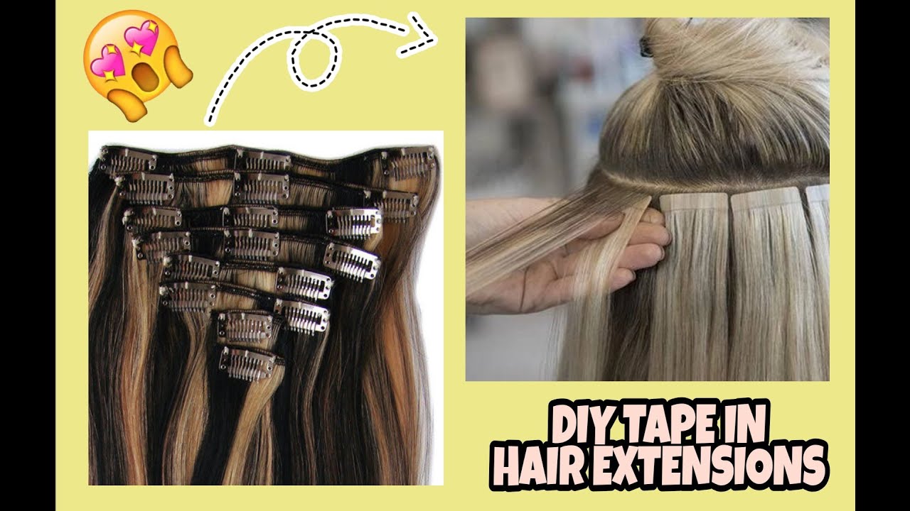 How to make your CLIP IN Hair Extensions to TAPE IN Hair Extensions | Super EASY and AFFORDABLE