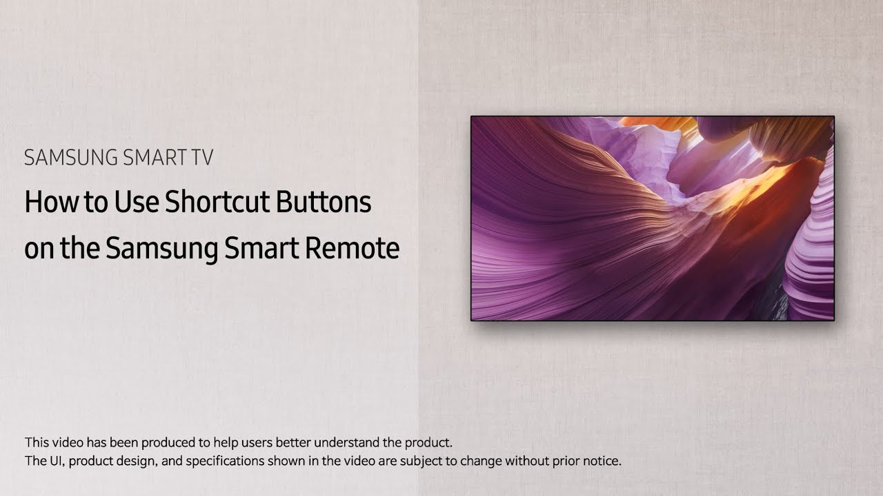 How to Use Shortcut Buttons on the Samsung Smart Remote