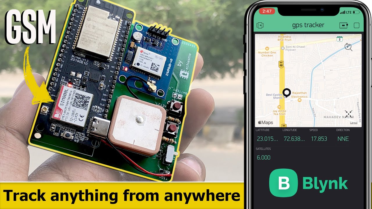 GPS-трекер на базе GSM/GPRS с использованием Blynk с функциями звонков и SMS