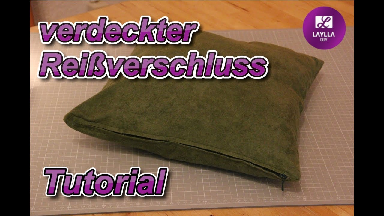 Kissenbezug mit verdeckten Reißverschluss nähen / DIY / Tutorial