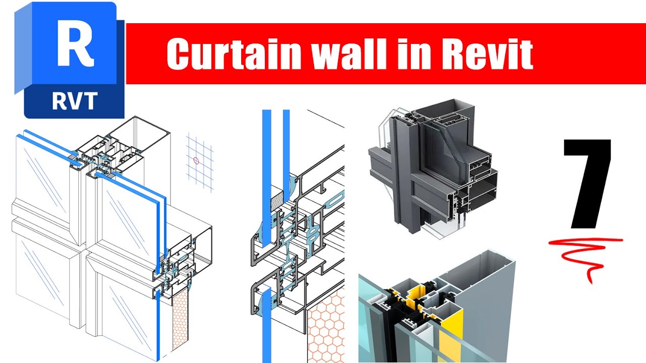 7. Архитектурная навесная стена в Revit 🔴Быстрое нанесение