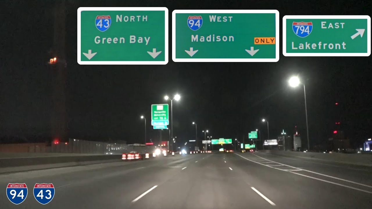 I-94 WB Long Shot • Chicago to Milwaukee (Night Drive)