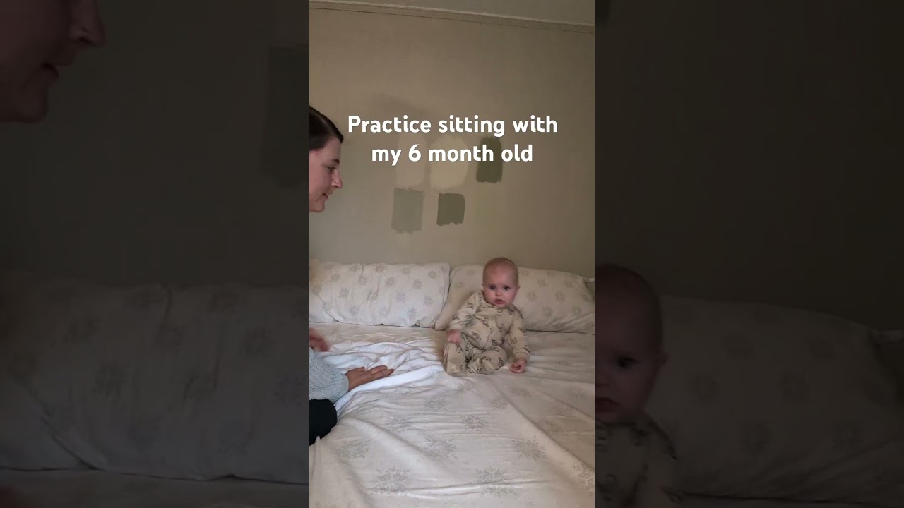 Practice sitting with my 6 month old! #baby #practice #sitting #babysitting #6montholdbaby #funny