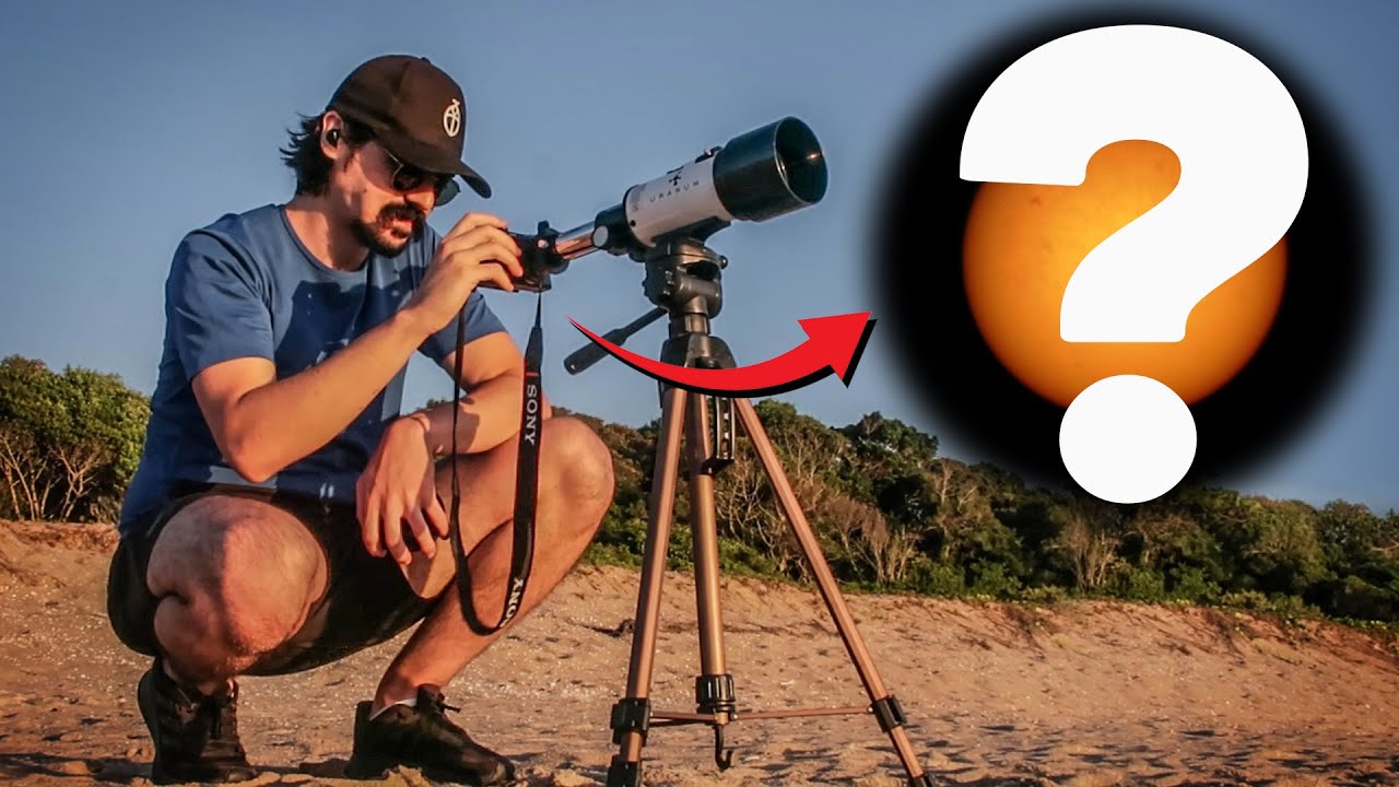 SOL VISTO PELO TELECÓPIO 70MM PEGASUS | ASTROAVENTURAS EP.1 | VLOG ASTRONOMIA COM TELESCÓPIO 70MM