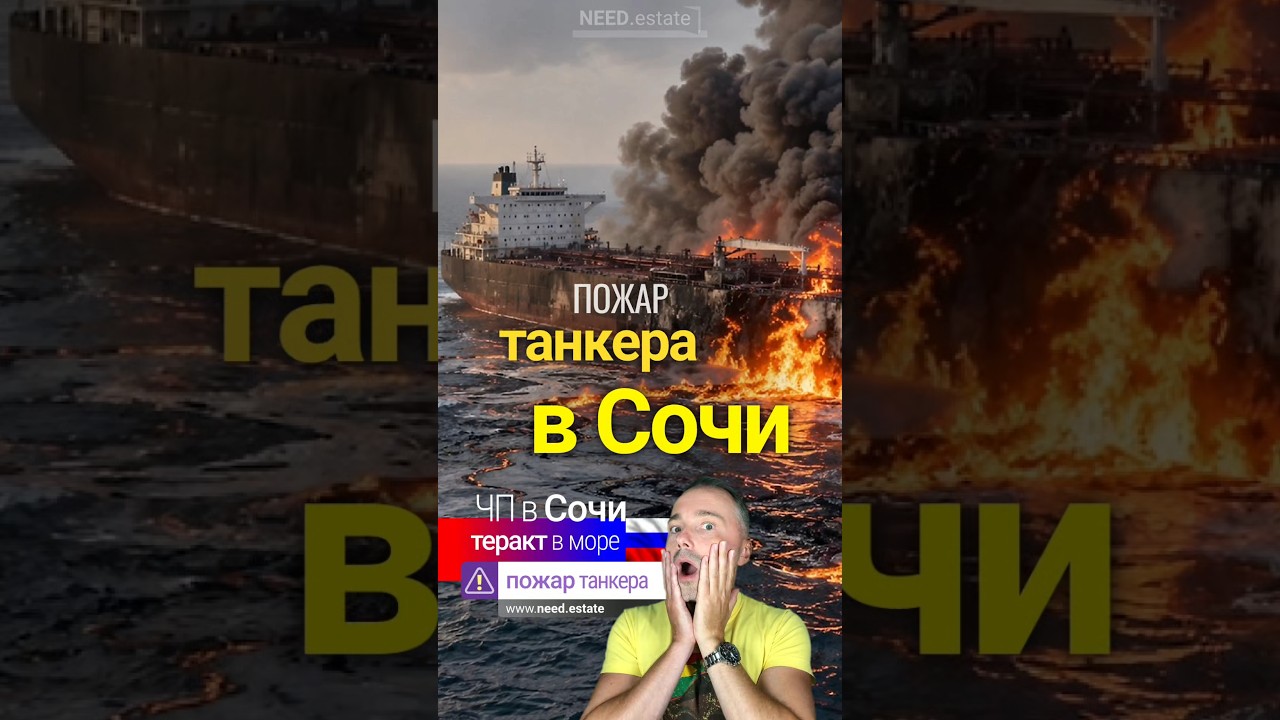 Танкер Aframax Rio 💥 🔥 атакован у побережья Сочи, все пляжи закрыли