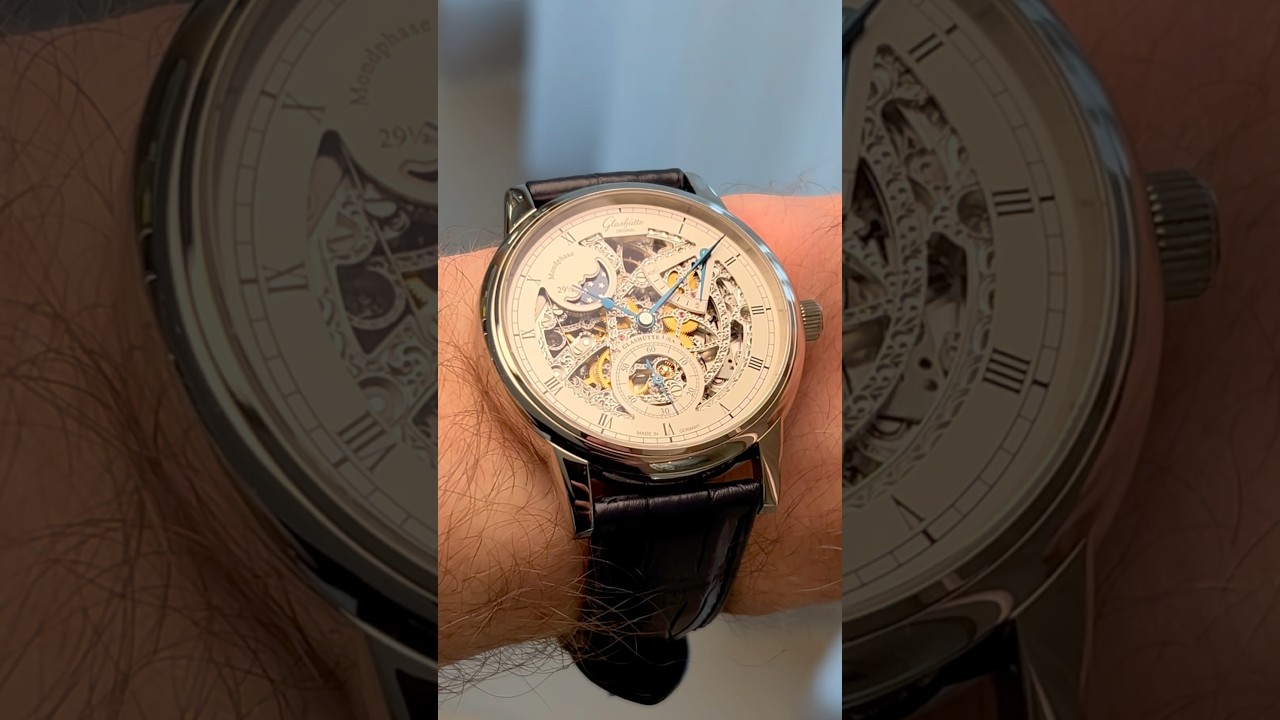 ❗️🇩🇪UNBOXING $45,000.00 GERMAN-MADE WATCH🇩🇪❗️Glash&uuml;tte Original Senator Moon Phase Skeleton