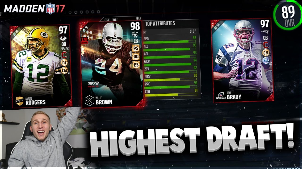Я СОБРАЛ СОСТАВ С ВЫСШИМ РЕЙТИНГОМ! 89 общий рейтинг в Draft Champions! Madden 17 Draft Champions