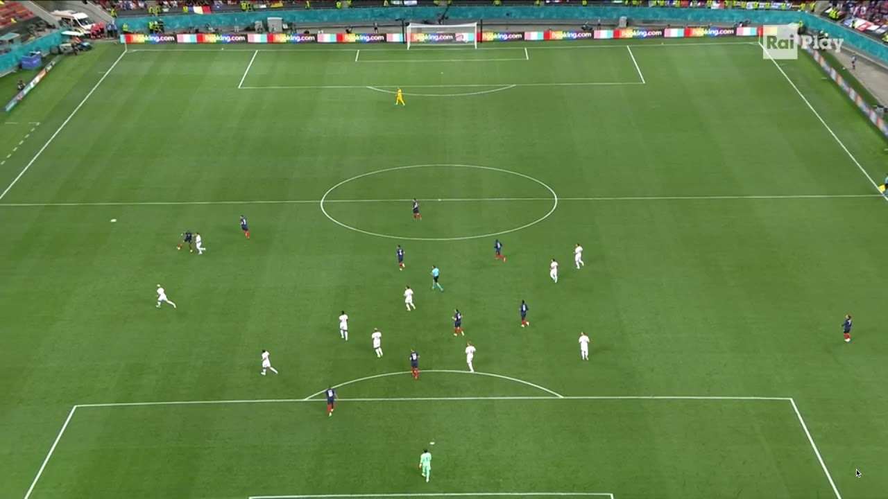 Euro-2020. France - Switzerland (1st half). Tactical camera