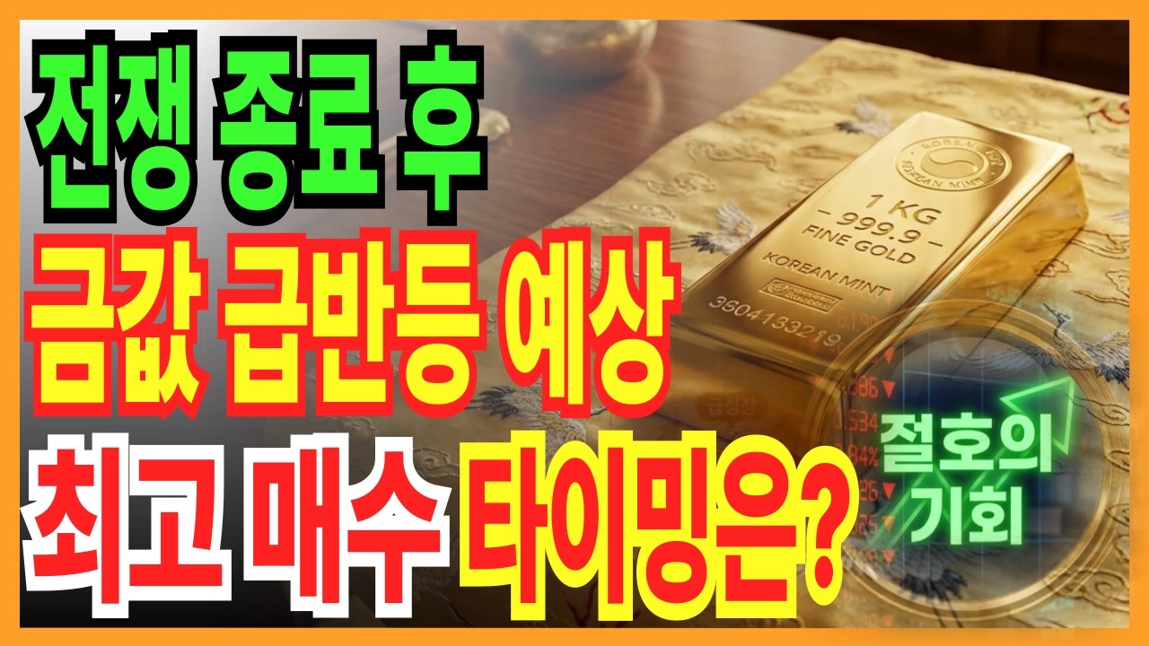 금, 전쟁 끝나면 가장 빨리 반등할 것으로 예상되는데, 과연 언제 사야 할까?