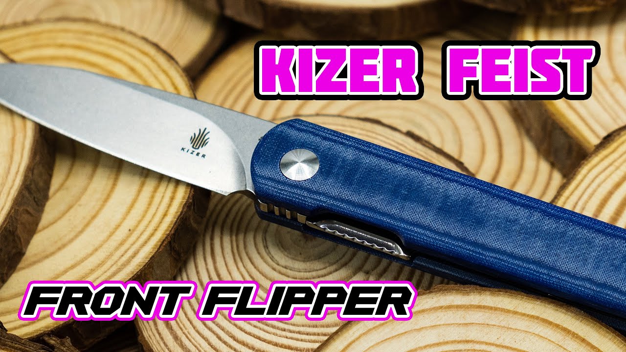 Kizer Feist Denim Micarta Unboxing Review | Smooth Front Flipper