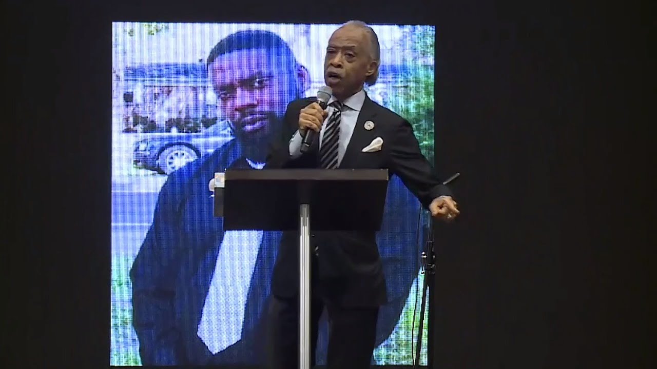 Rev. Al Sharpton delivers the eulogy for Andrew Brown